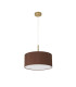 Baymont Antique Brass 3 Light E27 Single Pendant With 40cm x 18cm Dual Faux Silk Shade Raw Cocoa/Grecian Bronze-5
