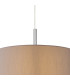 Baymont Polished Chrome 3 Light E27 Single Pendant With 40cm x 18cm x 18cm Faux Silk Shade, Grey/White Laminate