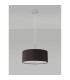 Baymont Polished Chrome 3 Light E27 Single Pendant With 40cm x 18cm x 18cm Faux Silk Shade, Black/White Laminate