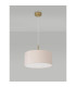 Baymont Antique Brass 3 Light E27 Single Pendant With 40cm x 18cm Dual Faux Silk Shade Nude Beige/Moonlight-14