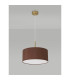 Baymont Antique Brass 3 Light E27 Single Pendant With 40cm x 18cm Dual Faux Silk Shade Raw Cocoa/Grecian Bronze-14