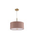 Baymont Antique Brass 3 Light E27 Single Pendant With 40cm x 18cm Dual Faux Silk Shade Taupe/Halo Gold-5