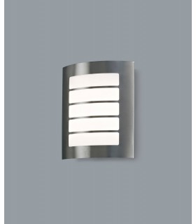Flush Wall Lamp 216mm x 178mm with Rectangular Slot Cover, 14W LED IP44, 4000K, Stainless Steel , Frosted Polycarbonate Diffuser