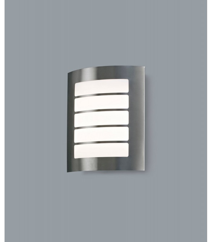 Flush Wall Lamp 216mm x 178mm with Rectangular Slot Cover, 14W LED IP44, 4000K, Stainless Steel , Frosted Polycarbonate Diffuser