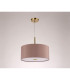 Baymont Antique Brass 3 Light E27 Single Pendant With 40cm x 18cm Dual Faux Silk Shade Taupe/Halo Gold-14