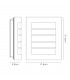Flush Wall Lamp 216mm x 178mm with Rectangular Slot Cover, 14W LED IP44, 4000K, Stainless Steel , Frosted Polycarbonate Diffuser