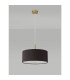 Baymont Antique Brass 3 Light E27 Single Pendant With 40cm x 18cm Faux Silk Shade, Black/White Laminate