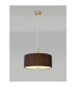 Baymont Antique Brass 3 Light E27 Single Pendant With 40cm x 18cm Faux Silk Shade, Black/White Laminate