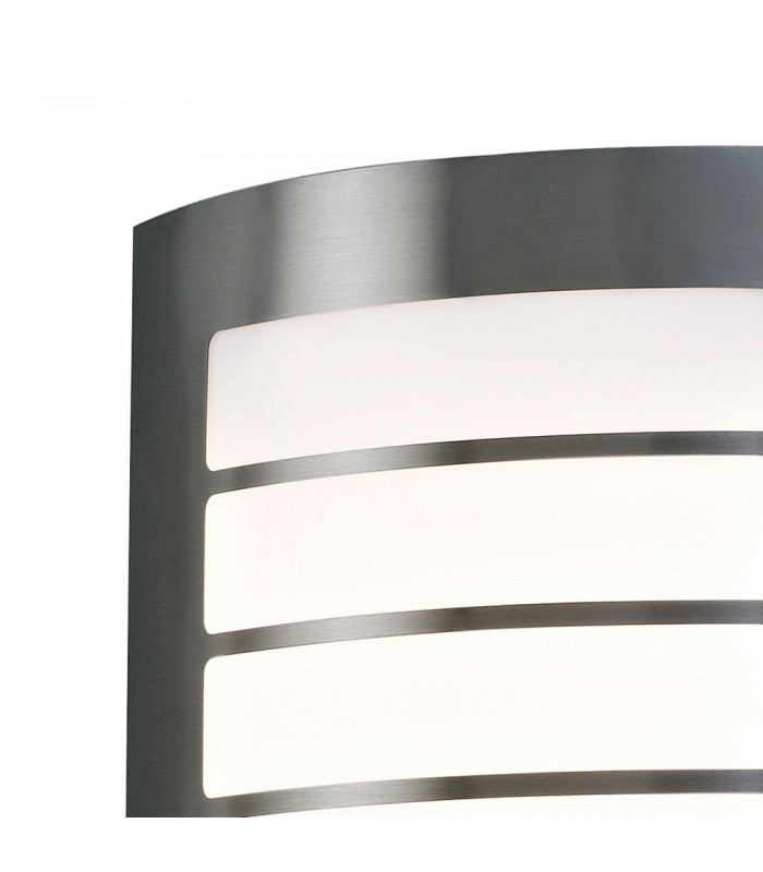 Flush Wall Lamp 216mm x 178mm with Rectangular Slot Cover, 14W LED IP44, 4000K, Stainless Steel , Frosted Polycarbonate Diffuser