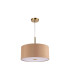 Baymont Antique Brass 3 Light E27 Single Pendant With 40cm x 18cm Dual Faux Silk Shade Antique Gold/Ruby-5