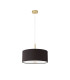 Baymont Antique Brass 3 Light E27 Single Pendant With 40cm x 18cm Faux Silk Shade, Black/White Laminate