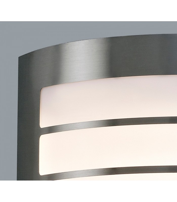 Flush Wall Lamp 216mm x 178mm with Rectangular Slot Cover, 14W LED IP44, 4000K, Stainless Steel , Frosted Polycarbonate Diffuser