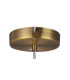 Baymont Antique Brass 3 Light E27 Single Pendant With 40cm x 18cm Dual Faux Silk Shade Antique Gold/Ruby-8