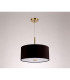 Baymont Antique Brass 3 Light E27 Single Pendant With 40cm x 18cm Dual Faux Silk Shade Black/Green Olive-14