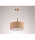 Baymont Antique Brass 3 Light E27 Single Pendant With 40cm x 18cm Dual Faux Silk Shade Antique Gold/Ruby-14