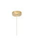 Baymont Antique Brass 3 Light E27 Single Pendant With 40cm x 18cm Faux Silk Shade, Grey/White Laminate