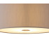 Baymont Antique Brass 3 Light E27 Single Pendant With 40cm x 18cm Faux Silk Shade, Grey/White Laminate
