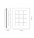 Flush Wall Lamp 216mm x 178mm with Square Grid Cover, 14W LED IP44, 4000K, Stainless Steel , Frosted Polycarbonate Diffuser - 3