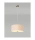 Baymont Satin Nickel 3 Light E27 Single Pendant With 40cm x 18cm Dual Faux Silk Shade Nude Beige/Moonlight-2
