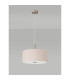 Baymont Satin Nickel 3 Light E27 Single Pendant With 40cm x 18cm Dual Faux Silk Shade Nude Beige/Moonlight-14