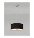 Baymont Satin Nickel 3 Light E27 Single Pendant With 40cm x 18cm Dual Faux Silk Shade Midnight Black/Green Olive-2