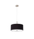 Baymont Satin Nickel 3 Light E27 Single Pendant With 40cm x 18cm Dual Faux Silk Shade Midnight Black/Green Olive-5