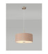 Baymont Satin Nickel 3 Light E27 Single Pendant With 40cm x 18cm Dual Faux Silk Shade Antique Gold/Ruby-2