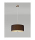 Baymont Satin Nickel 3 Light E27 Single Pendant With 40cm x 18cm Faux Silk Shade Black/White Laminate-2