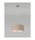 Baymont Satin Nickel 3 Light E27 Single Pendant With 40cm x 18cm Dual Faux Silk Shade Antique Gold/Ruby-14
