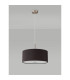 Baymont Satin Nickel 3 Light E27 Single Pendant With 40cm x 18cm Faux Silk Shade Black/White Laminate-14
