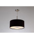 Baymont Satin Nickel 3 Light E27 Single Pendant With 40cm x 18cm Dual Faux Silk Shade Black/Green Olive-2
