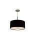 Baymont Satin Nickel 3 Light E27 Single Pendant With 40cm x 18cm Dual Faux Silk Shade Black/Green Olive-4