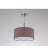 Baymont Satin Nickel 3 Light E27 Single Pendant With 40cm x 18cm Dual Faux Silk Shade Taupe/Halo Gold-14