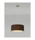 Baymont Satin Nickel 3 Light E27 Single Pendant With 40cm x 18cm Faux Silk Shade Black/White Laminate-2