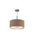 Baymont Satin Nickel 3 Light E27 Single Pendant With 40cm x 18cm Dual Faux Silk Shade Antique Gold/Ruby-4