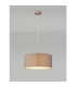 Baymont Satin Nickel 3 Light E27 Single Pendant With 40cm x 18cm Faux Silk Shade Grey/White Laminate-2