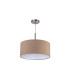 Baymont Satin Nickel 3 Light E27 Single Pendant With 40cm x 18cm Dual Faux Silk Shade Antique Gold/Ruby-5