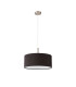 Baymont Satin Nickel 3 Light E27 Single Pendant With 40cm x 18cm Faux Silk Shade Black/White Laminate-5