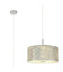 Baymont Polished Chrome 3 Light E27 Single Pendant With 40cm x 18cm Silver Leaf Shade-1