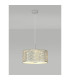 Baymont Polished Chrome 3 Light E27 Single Pendant With 40cm x 18cm Silver Leaf Shade-2