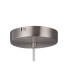 Baymont Satin Nickel 3 Light E27 Single Pendant With 40cm x 18cm Faux Silk Shade Black/White Laminate-8