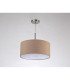 Baymont Satin Nickel 3 Light E27 Single Pendant With 40cm x 18cm Dual Faux Silk Shade Antique Gold/Ruby-14