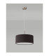 Baymont Satin Nickel 3 Light E27 Single Pendant With 40cm x 18cm Faux Silk Shade Black/White Laminate-14