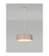 Baymont Polished Chrome 3 Light E27 Single Pendant With 45cm x 15cm Faux Silk Shade Grey-2