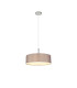 Baymont Polished Chrome 3 Light E27 Single Pendant With 45cm x 15cm Faux Silk Shade Grey-4