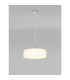 Baymont Polished Chrome 3 Light E27 Single Pendant With 45cm x 15cm Faux Silk Shade White-2