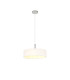 Baymont Polished Chrome 3 Light E27 Single Pendant With 45cm x 15cm Faux Silk Shade White-4