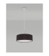 Baymont Polished Chrome 3 Light E27 Single Pendant With 45cm x 15cm Faux Silk Shade Black-12