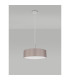 Baymont Polished Chrome 3 Light E27 Single Pendant With 45cm x 15cm Faux Silk Shade Grey-12