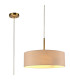 Baymont Antique Brass 3 Light E27 Single Pendant With 45cm x 15cm Dual Faux Silk Shade Nude Beige/Moonlight-1